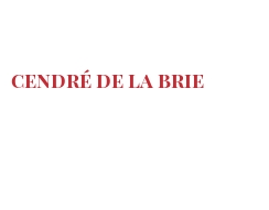 Fromages du monde - Cendré de la Brie